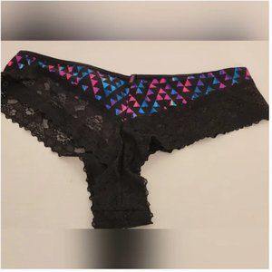 Pink by Victoria’s Secret black pink panties underwear size medium nwt